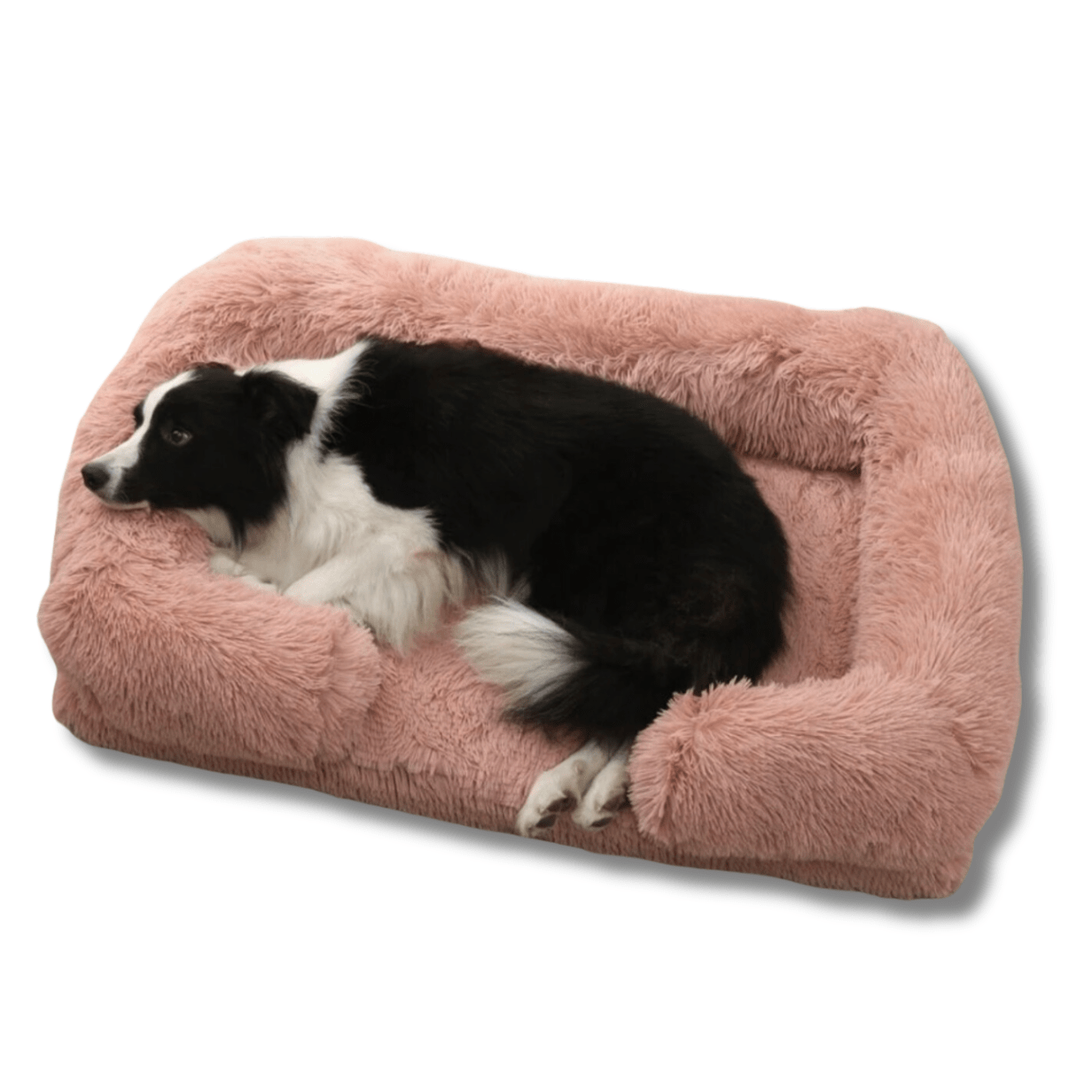 Calming Support Dog Bed - Anti Anxiety - Faux Fur - Washable Cover ...