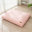 Cozy pink all-season waterproof mattress dog bed perfect for any indoor or outdoor setting. Ideal for pet comfort!