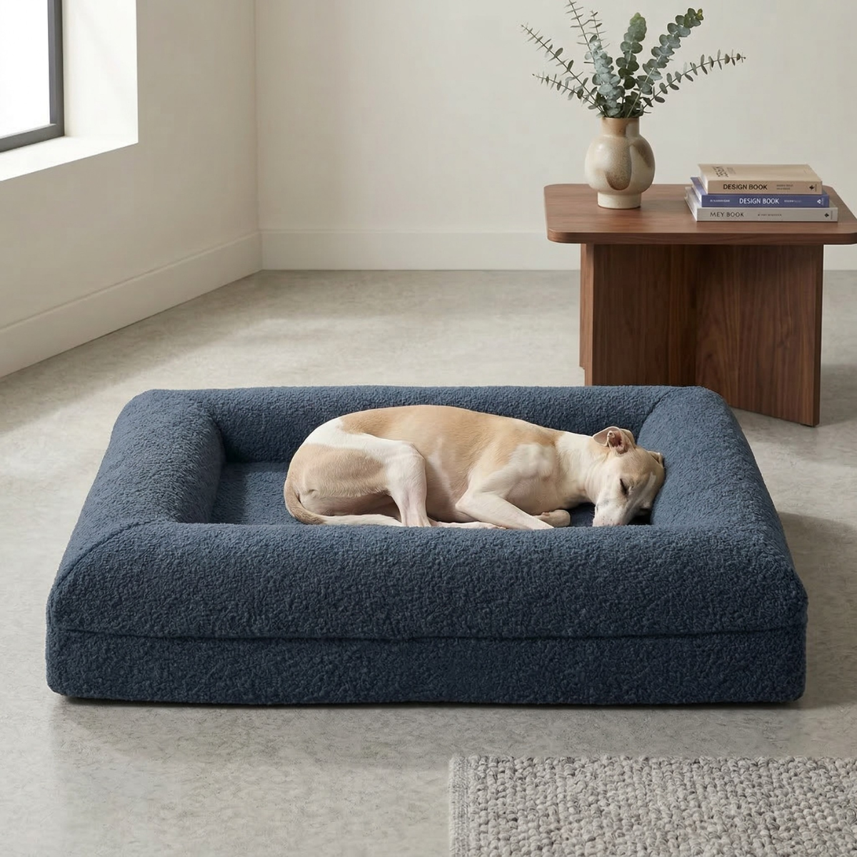 Luxury Bouclé Memory Foam Dog Bed