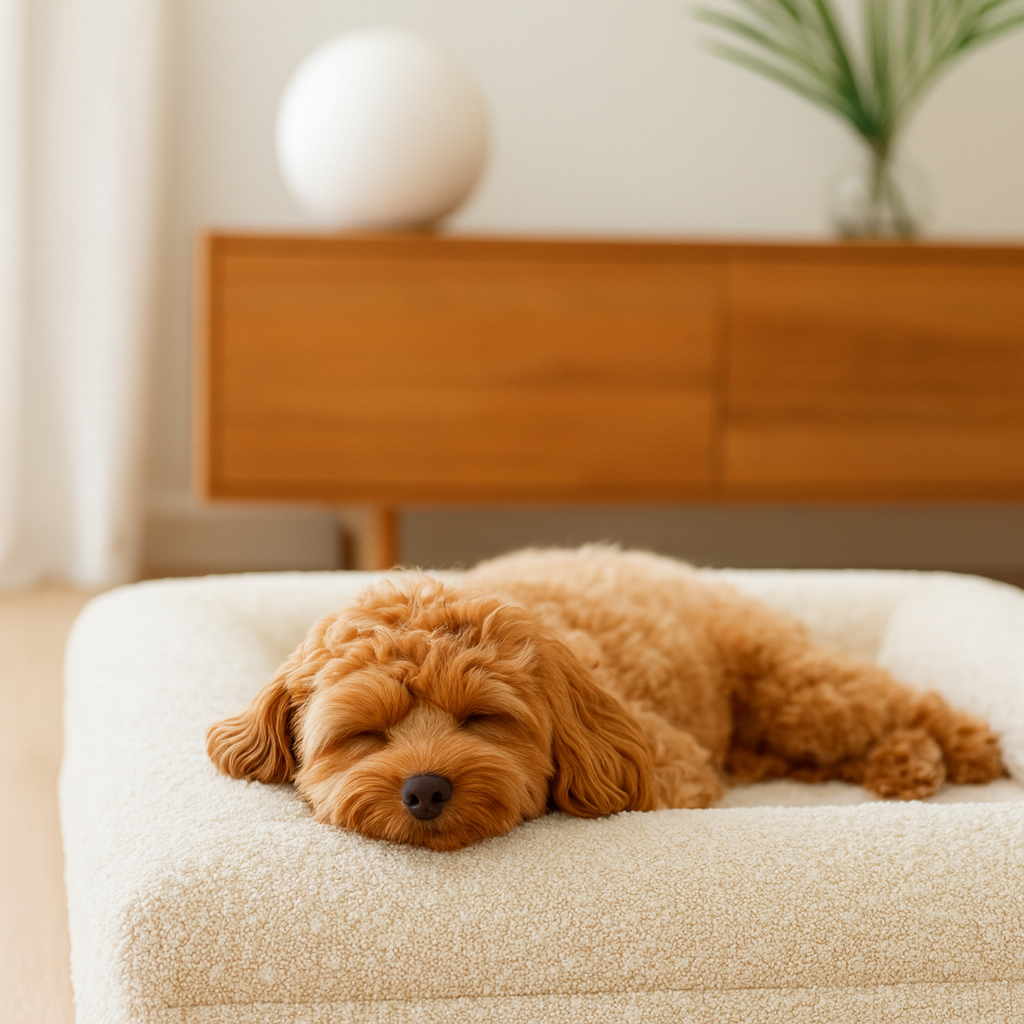 Luxury Bouclé Memory Foam Dog Bed
