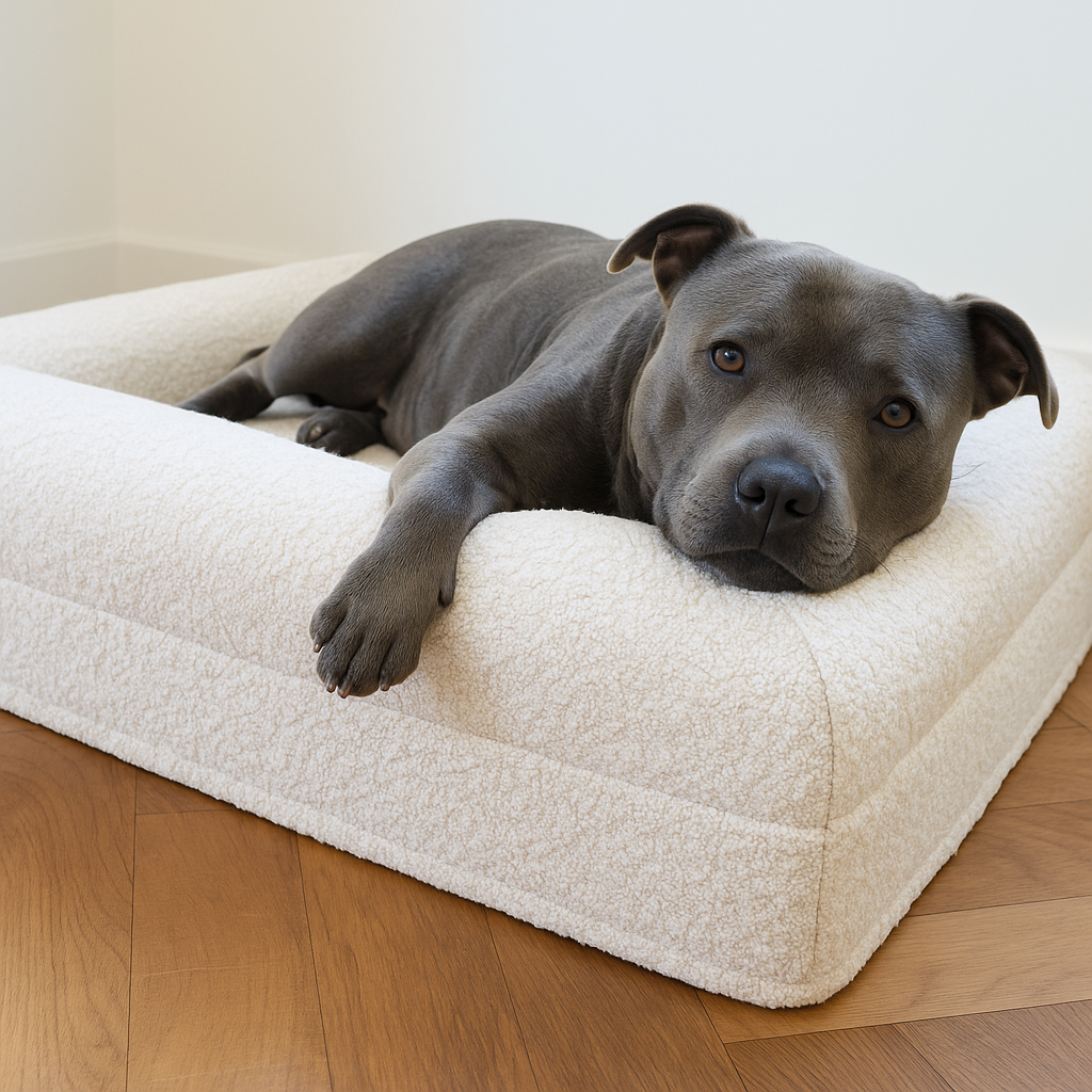 Luxury Bouclé Memory Foam Dog Bed