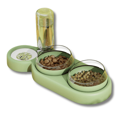 3 in 1 Elevated Pet Bowl With Water Fountain