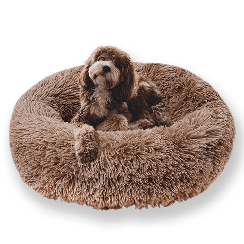 plush large anti anxiety dog bed