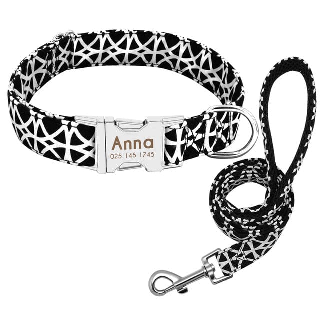 Trendy Personalisable Collar and Leash Sets