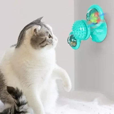 Windmill Rotating Suction Cup Spinning Cat Toy